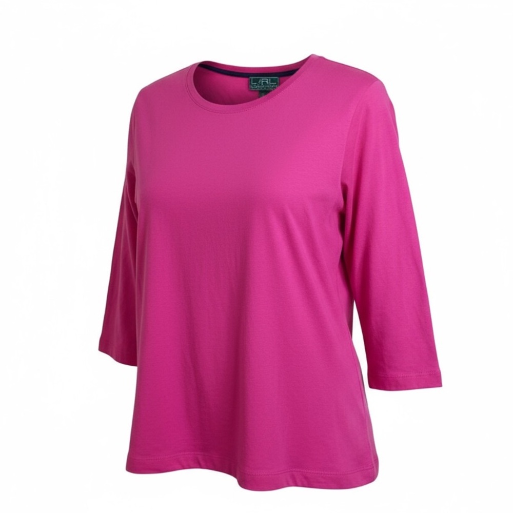 Lauren Ralph Lauren Fuchsia 3/4 Sleeve Shirt size xl